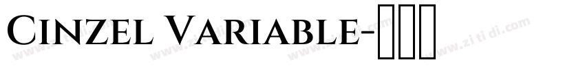Cinzel Variable字体转换